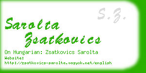 sarolta zsatkovics business card